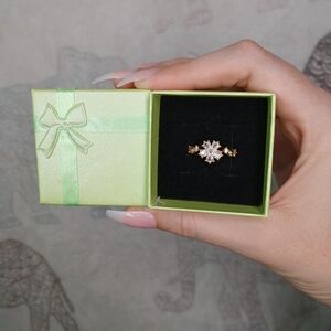 Unique Flower Promise Ring Size 4.5, 6 & 6.5